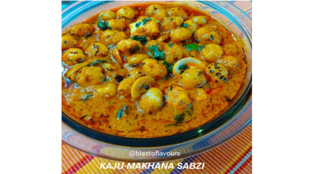 Makhana kaju curry recipe in Marathi